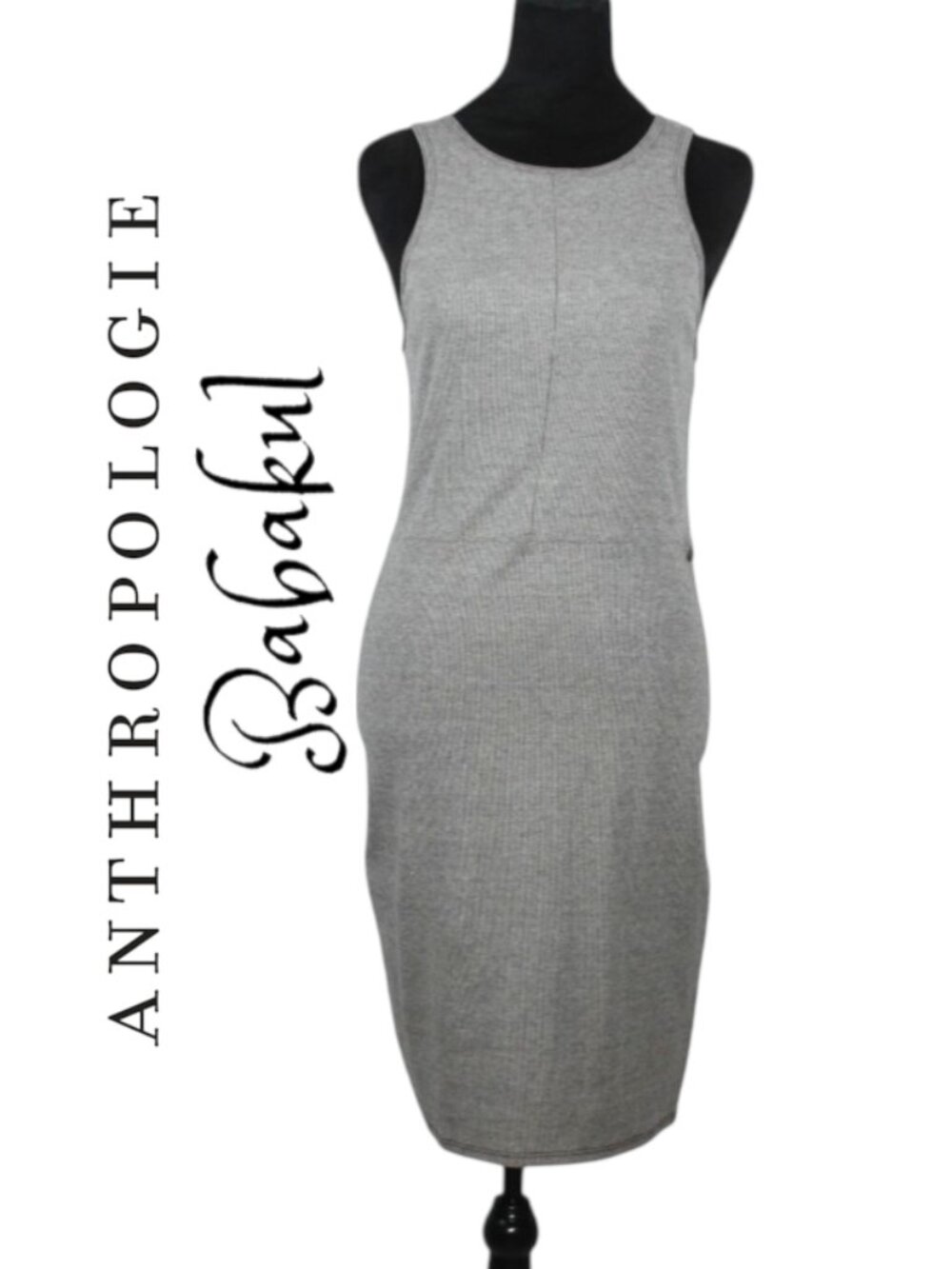 Anthropologie Babakul Grey Tank Top Dress Size Large